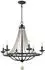 Elstead Lighting Nori Kronleuchter 6-flammig, Metall/Holz, dunkel verwittertes Zink/Treibholzgrau (FE-NORI6-DWZ)