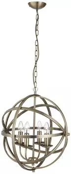 Searchlight Orbit Pendelleuchte 4-flammig, Käfigrahmen, antikmessing (2474-4AB)