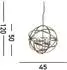 Searchlight Orbit Pendelleuchte 4-flammig, Käfigrahmen, antikmessing (2474-4AB)