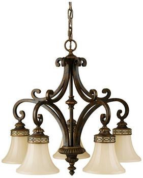 Elstead Lighting Drawing Room Kronleuchter 5-fach Walnuss (FE-DRAWING-ROOM5)