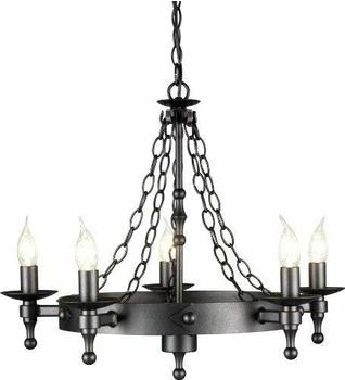 Elstead Lighting Warwick Kronleuchter 5-fach Graphit Schwarz (WR5-GRAPHITE)