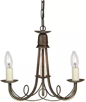 Elstead Lighting Minster Kronleuchter 3-fach Schwarz, Gold (MN3-BLK-GOLD)