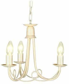 Elstead Lighting Minster Kronleuchter 3-fach Elfenbein, Gold (MN3-IV-GOLD)