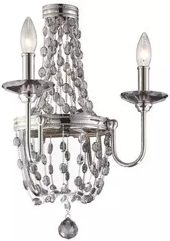 Elstead Lighting Malia Wandleuchte E14 2-fach Poliertes Nickel