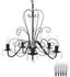 etc-shop Vintage Pendel Lampe Kronleuchter Esszimmer Luster Kristalle klar im Set inkl. LED Leuchtmittel