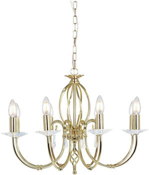 Elstead Lighting Aegean Kronleuchter 8-fach Poliertes Messing (AG8-POL-BRASS)