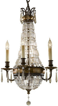 Elstead Lighting Bellini Kronleuchter 4-fach Oxidierte Bronze, Britische Bronze (FE-BELLINI4)