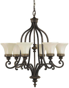 Elstead Lighting Drawing Room Kronleuchter 6-fach Walnuss (FE-DRAWING-ROOM6)