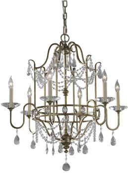 Elstead Lighting Gianna Kronleuchter 6-fach Vergoldetes Silber (FE-GIANNA6)