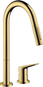 Axor Citterio M 220 mit Ausziehbrause polished gold optic (34822990)