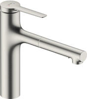 hansgrohe Einhebel-K&uuml;chenarmatur Zesis M33 Auszugsl&auml;nge b zu 500, Edelstahl Finish