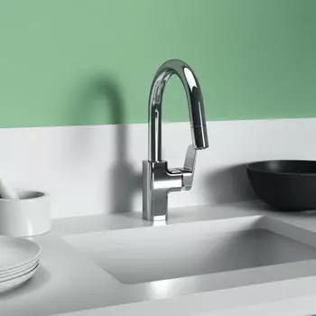 Ideal Standard CeraPlan Einhebel-K&uuml;chenarmatur mit ausziehbarem Auslauf f&uuml;r Niederdruck (BD337AA)