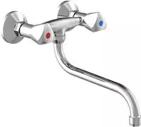 Sch&uuml;tte Sp&uuml;ltischarmatur "CESTI" schwenkbarer Wasserhahn f&uuml;r Wandmontage,