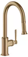 hansgrohe Sp&uuml;ltisch-Einhebelmischer 180 Axor Montreux mit Ausziehbrause, brushed