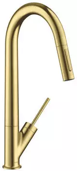 Hansgrohe Axor Starck Einhebel Küchenmischer 270 mit Ausziehbrause brushed brass (10821950)