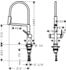 Hansgrohe Talis Select M54 Einhebel-Küchenmischer 210 3jet chrom (72861000)