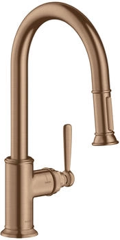 Hansgrohe AXOR Montreux Einhebel Küchenmischer 180 mit Ausziehbrause brushed red gold (16581310)