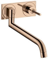 hansgrohe Sp&uuml;ltisch-Wandeinhebelmischer Axor Uno UP, polished red gold