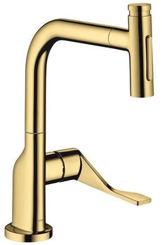 Axor Einhebel-Küchenmischer Select 230 2jet mit Ausziehbrause polished gold optic (39863990)