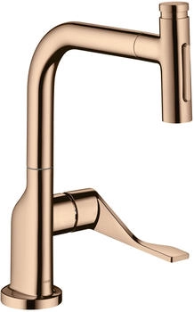 Hansgrohe Axor Citterio DN15 Einhebel K&uuml;chenmischer Select 230 2jet mit Ausziehbrause polished red gold (39862300)