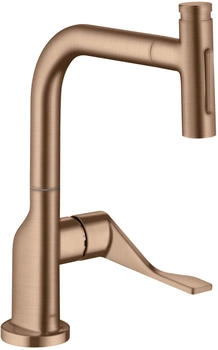 Hansgrohe AXOR Citterio K&uuml;chenmischer Ausziehbrause bis 50cm brushed red gold (39863310)