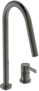 Ideal Standard Gusto 2-Loch Einhebel-K&uuml;chenarmatur mit ausziehbarem Auslauf magnetic grey (BD424A5)