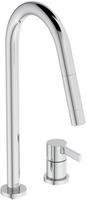 Ideal Standard Gusto 2-Loch-K&uuml;chenarmatur Ausladung 24 cm 2-Funktions-Brause,