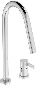 Ideal Standard Gusto 2-Loch Einhebel-K&uuml;chenarmatur mit ausziehbarem Auslauf chrom (BD424AA)