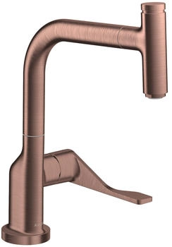 Hansgrohe Axor Citterio DN15 Einhebel K&uuml;chenmischer Select 230 mit Ausziehauslauf brushed red gold (39861310)