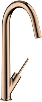 Hansgrohe Axor Starck Einhebel K&uuml;chenmischer 300 mit Schwenkauslauf polished red gold (10822300)