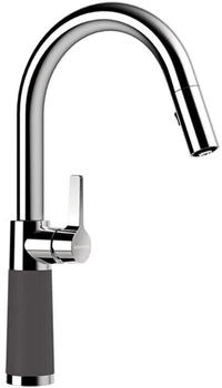 Schock K&uuml;chenarmatur SC-520 Chrom/Cristadur ausziehbarer Auslauf Green Line Dusk (555120DSK)