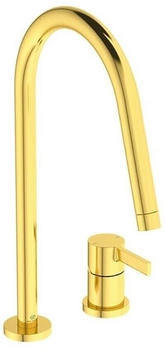 Ideal Standard Zweiloch-Armatur Gusto L2, brushed gold, Hochdruck (5024181)