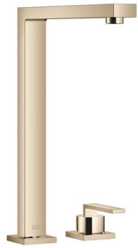 Dornbracht Zweilochbatterie Einzelrosetten LOT Spülbrausegarnitur Champagne 22kt Gold Hochdruck (32815680-47+27723970-47)
