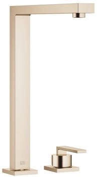 Dornbracht Zweilochbatterie Einzelrosetten LOT Spülbrausegarnitur Champagne gebürstet 22kt Gold Hochdruck (32815680-46+27723970-46)
