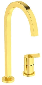 Ideal Standard Zweiloch-Armatur Gusto E2, brushed gold, Hochdruck (5024186)