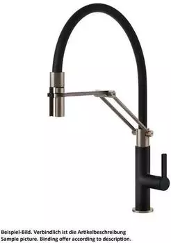 SystemCeram OFFEO PRO Einhebelmischer Küchenarmatur mit Flexbrause Chrom (10034)