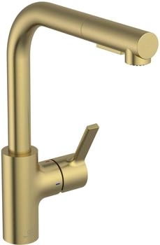 Ideal Standard Gusto Ausladung 235mm L-Auslauf 2F-Brause brushed gold (BD420A2)