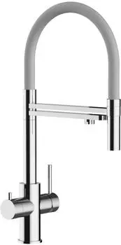 Vizio 5-Wege-K&uuml;chenarmatur Edelstahl 360&deg; schwenkbar mit Handbrause (VZFX518108)