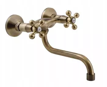 Kuchinox Retro wall-mounted kitchen tap Stilo brass (A127)