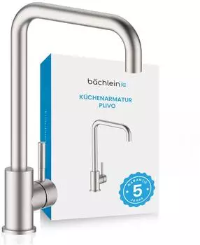 B&auml;chlein Plivo K&uuml;chenarmatur Einhand Edelstahl geb&uuml;rstet 360&deg; schwenkbar