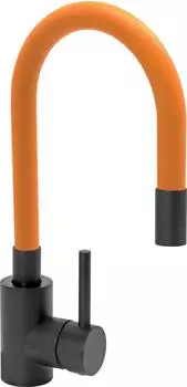 Trizeratop Küchenarmatur Flexible BLACK Mischbatterie, Orange (TRI-75778)