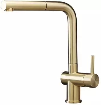 Reginox Cedar Einhandmischer Edelstahl Gold II, ausziehbar, schwenkbar (R38796)