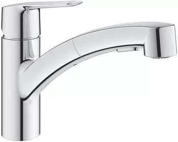 GROHE QuickFix Start Einhand-Sp&uuml;ltischbatterie mit Ausziehbrause, chrom (1012400000)