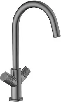 Bristan Fern EasyFit Küchenarmatur 2-Griff, Gun Metal (FRN EFSNK GM)
