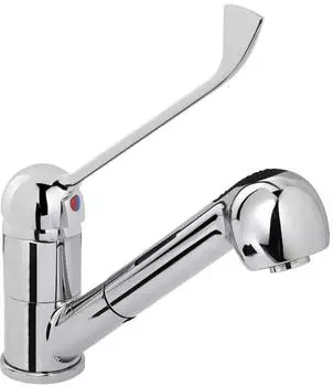 Hendi K&uuml;chenarmatur mit Ausziehbrause, Edelstahl, 230mm (810255)