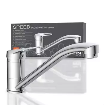 Eisl Speed Sp&uuml;ltischarmatur Einhebelmischer 360&deg; schwenkbar, Chrom (NI182SCR)