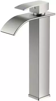 LuxusKollektion Wasserfall Waschtischarmatur Einhandmischer 220mm, gebürstetes Nickel