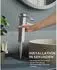 LuxusKollektion Wasserfall Waschtischarmatur Einhandmischer 220mm, gebürstetes Nickel