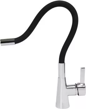 Trizeratop Wave Küchenarmatur Einhebelmischer flexibler Auslauf, schwarz (TRI-75705)