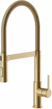 Lenz Elektronik ALUNA Küchenarmatur gold, flexible Geschirrbrause, Anti-Fingerabdruck (46070541)